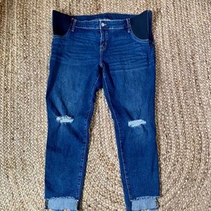 Isabel maternity skinny jeans plus size 18 cut off